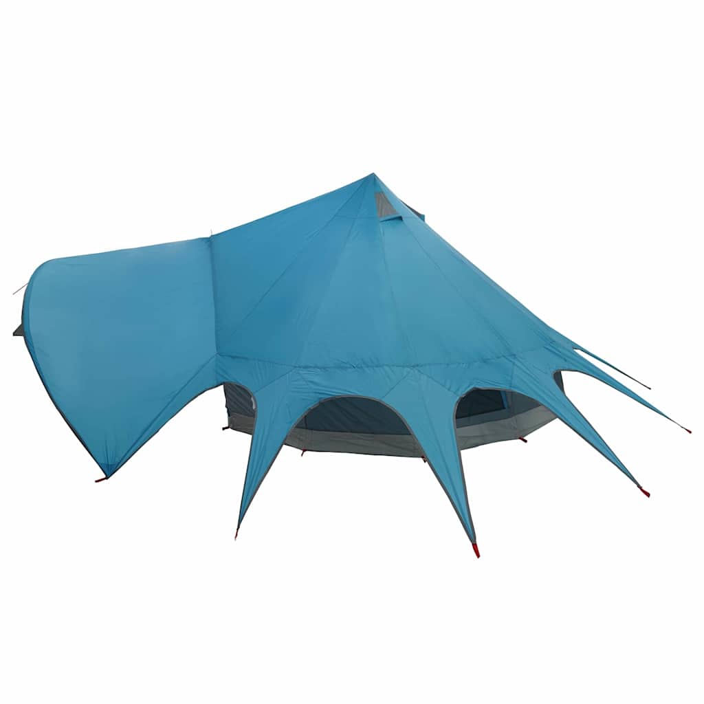 vidaXL Teepee Tent 3-Person 3-Person Blue and Grey - 312 x 312 x 197 cm