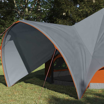 vidaXL Teepee Tent 3-Person 3-Person Grey and Orange - 312 x 312 x 197 cm