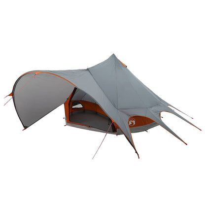 vidaXL Teepee Tent 3-Person 3-Person Grey and Orange - 312 x 312 x 197 cm