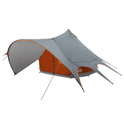 vidaXL Teepee Tent 3-Person 3-Person Grey and Orange - 312 x 312 x 197 cm