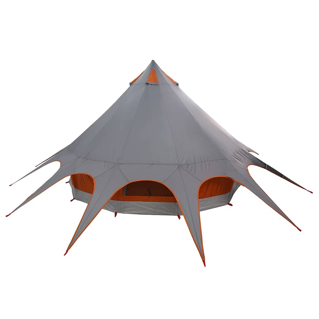 vidaXL Teepee Tent 3-Person 3-Person Grey and Orange - 312 x 312 x 197 cm