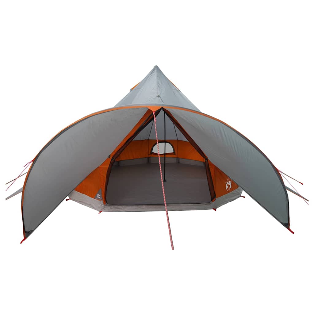 vidaXL Teepee Tent 3-Person 3-Person Grey and Orange - 312 x 312 x 197 cm