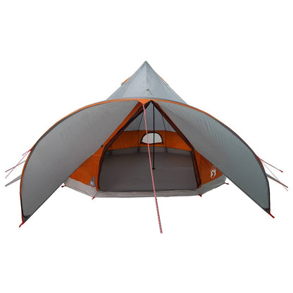 vidaXL Teepee Tent 3-Person 3-Person Grey and Orange - 312 x 312 x 197 cm