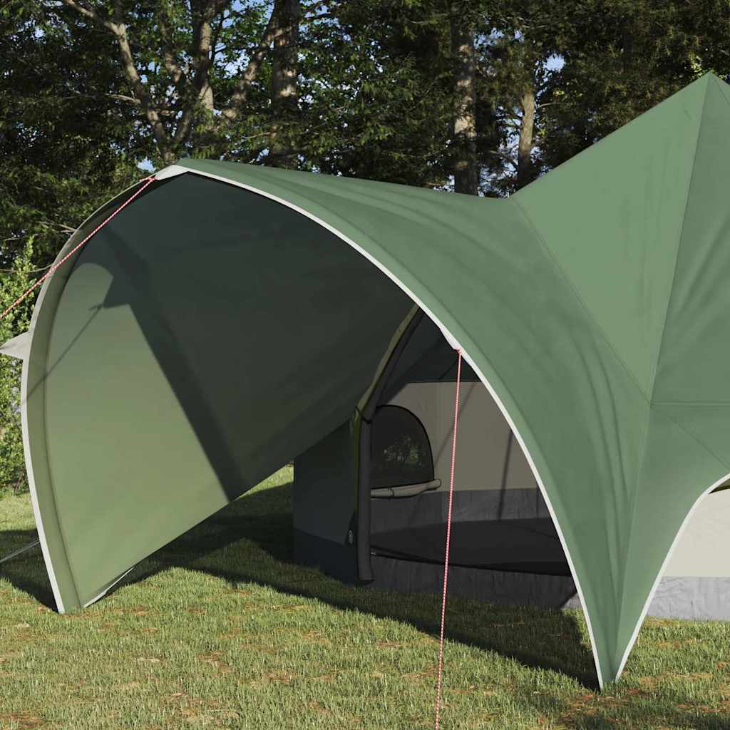 vidaXL Teepee Tent 5-Person 5-Person Green and Grey - 415 x 415 x 247 cm
