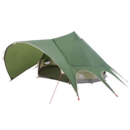 vidaXL Teepee Tent 5-Person 5-Person Green and Grey - 415 x 415 x 247 cm