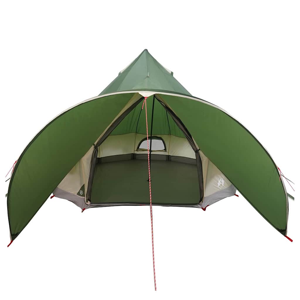 vidaXL Teepee Tent 5-Person 5-Person Green and Grey - 415 x 415 x 247 cm