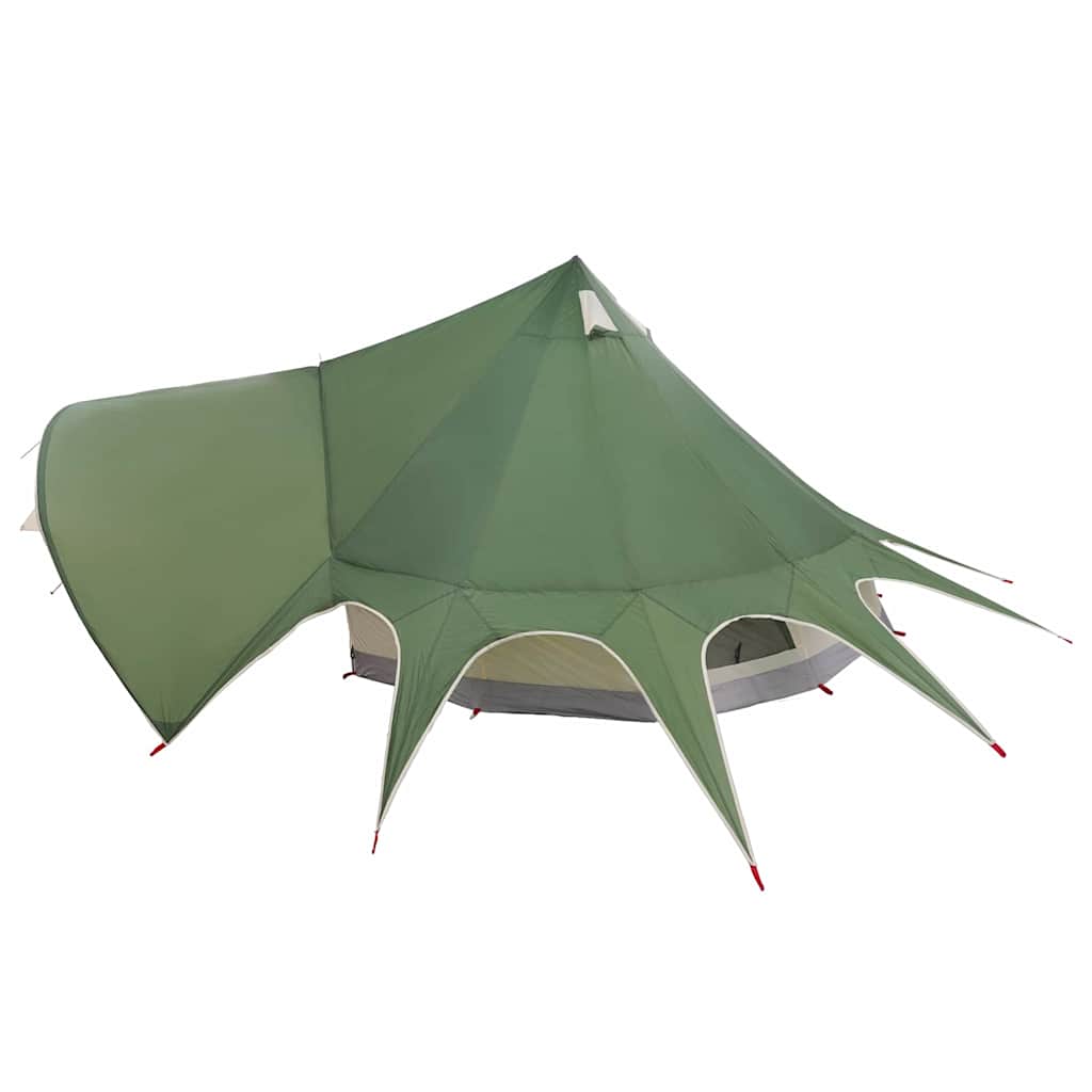 vidaXL Teepee Tent 5-Person 5-Person Green and Grey - 415 x 415 x 247 cm