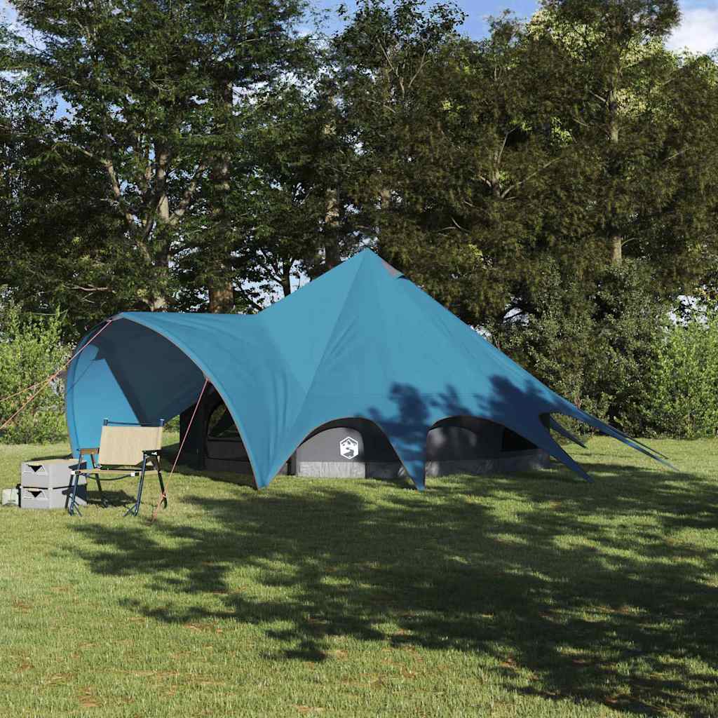 vidaXL Teepee Tent 5-Person 5-Person Blue and Grey - 415 x 415 x 247 cm