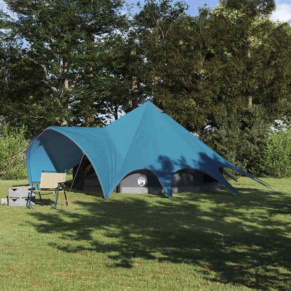 vidaXL Teepee Tent 5-Person 5-Person Blue and Grey - 415 x 415 x 247 cm