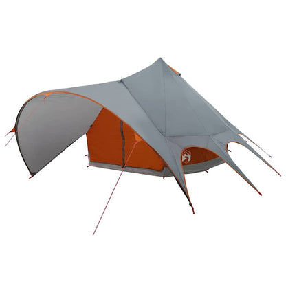 vidaXL Teepee Tent 5-Person 5-Person Grey and Orange - 415 x 415 x 247 cm