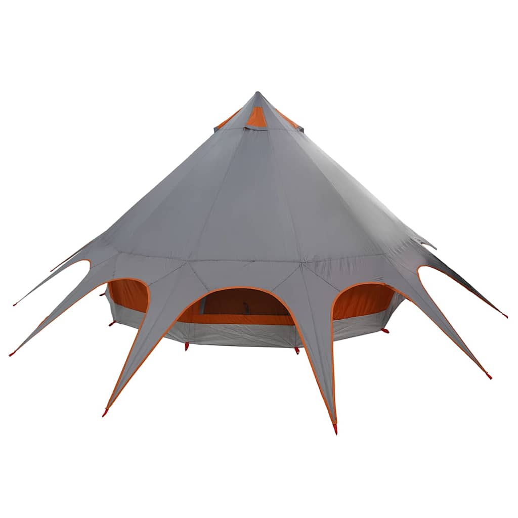 vidaXL Teepee Tent 5-Person 5-Person Grey and Orange - 415 x 415 x 247 cm