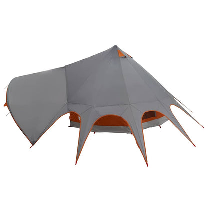 vidaXL Teepee Tent 5-Person 5-Person Grey and Orange - 415 x 415 x 247 cm