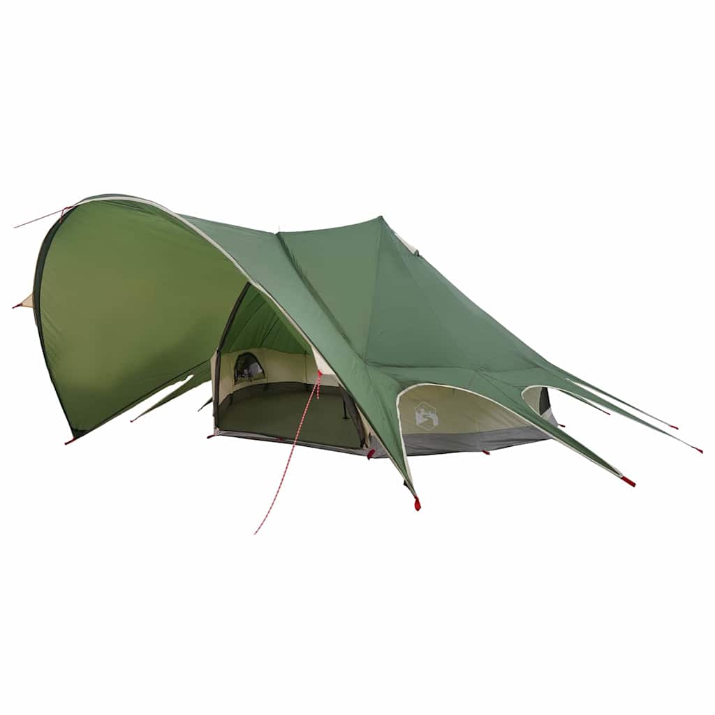 vidaXL Teepee Tent 7-Person 7-Person Green and Grey - 600 x 600 x 347 cm