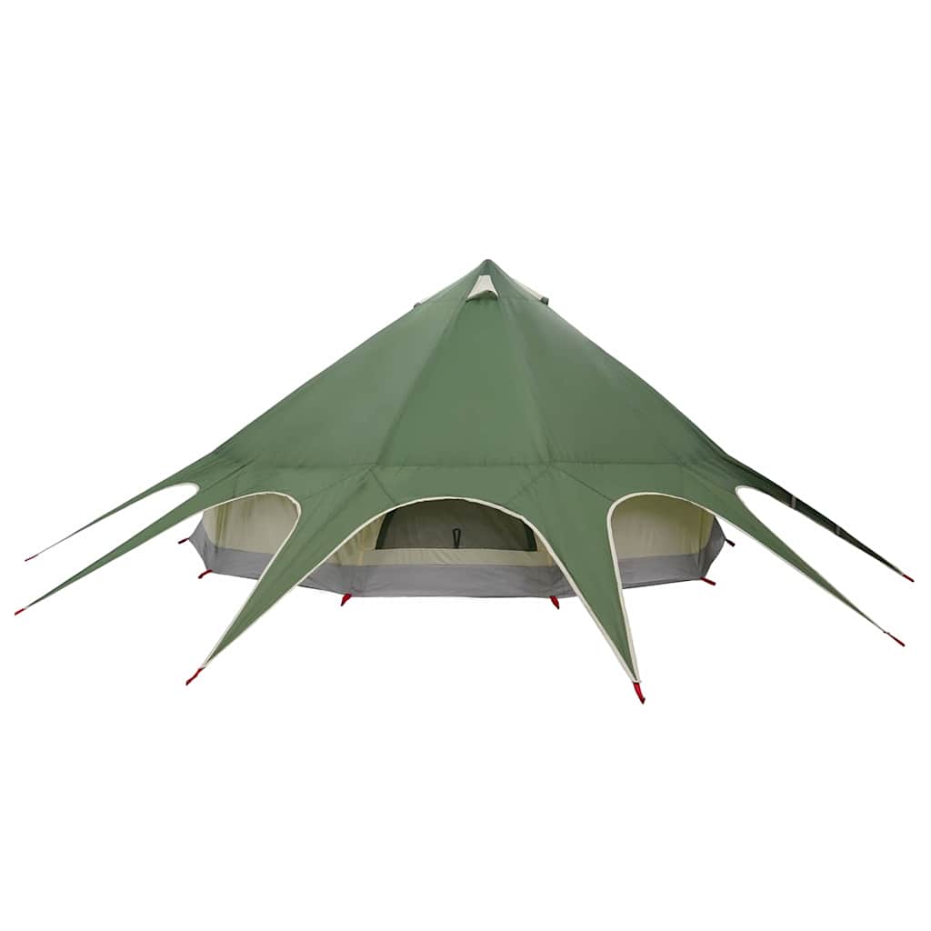 vidaXL Teepee Tent 7-Person 7-Person Green and Grey - 600 x 600 x 347 cm