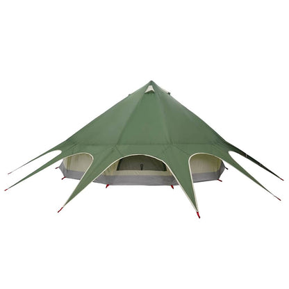vidaXL Teepee Tent 7-Person 7-Person Green and Grey - 600 x 600 x 347 cm