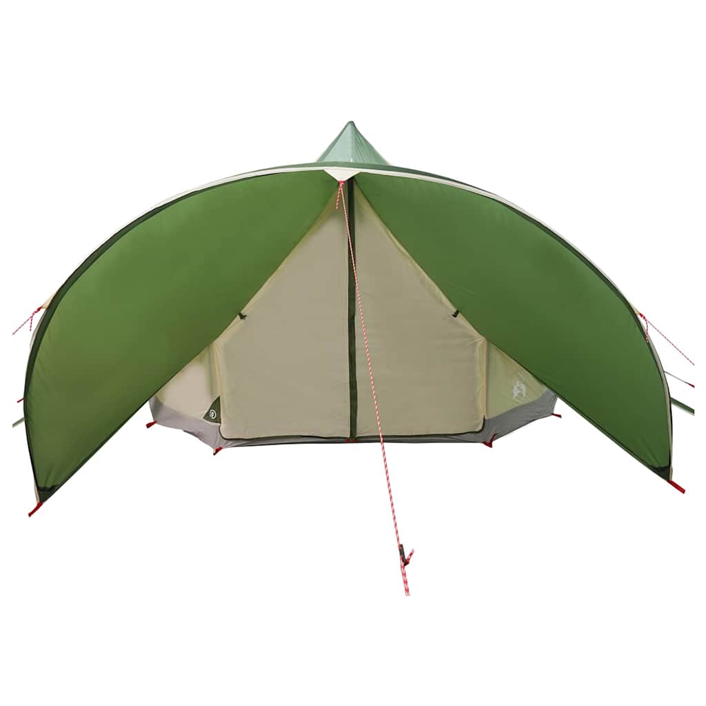 vidaXL Teepee Tent 7-Person 7-Person Green and Grey - 600 x 600 x 347 cm