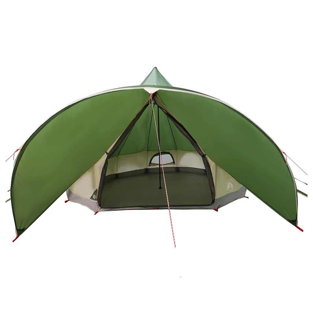 vidaXL Teepee Tent 7-Person 7-Person Green and Grey - 600 x 600 x 347 cm