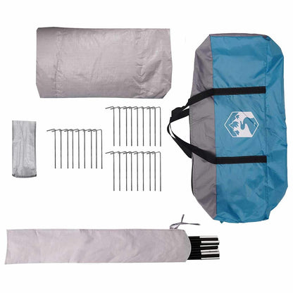vidaXL Teepee Tent 7-Person 7-Person Blue and Grey - 600 x 600 x 347 cm
