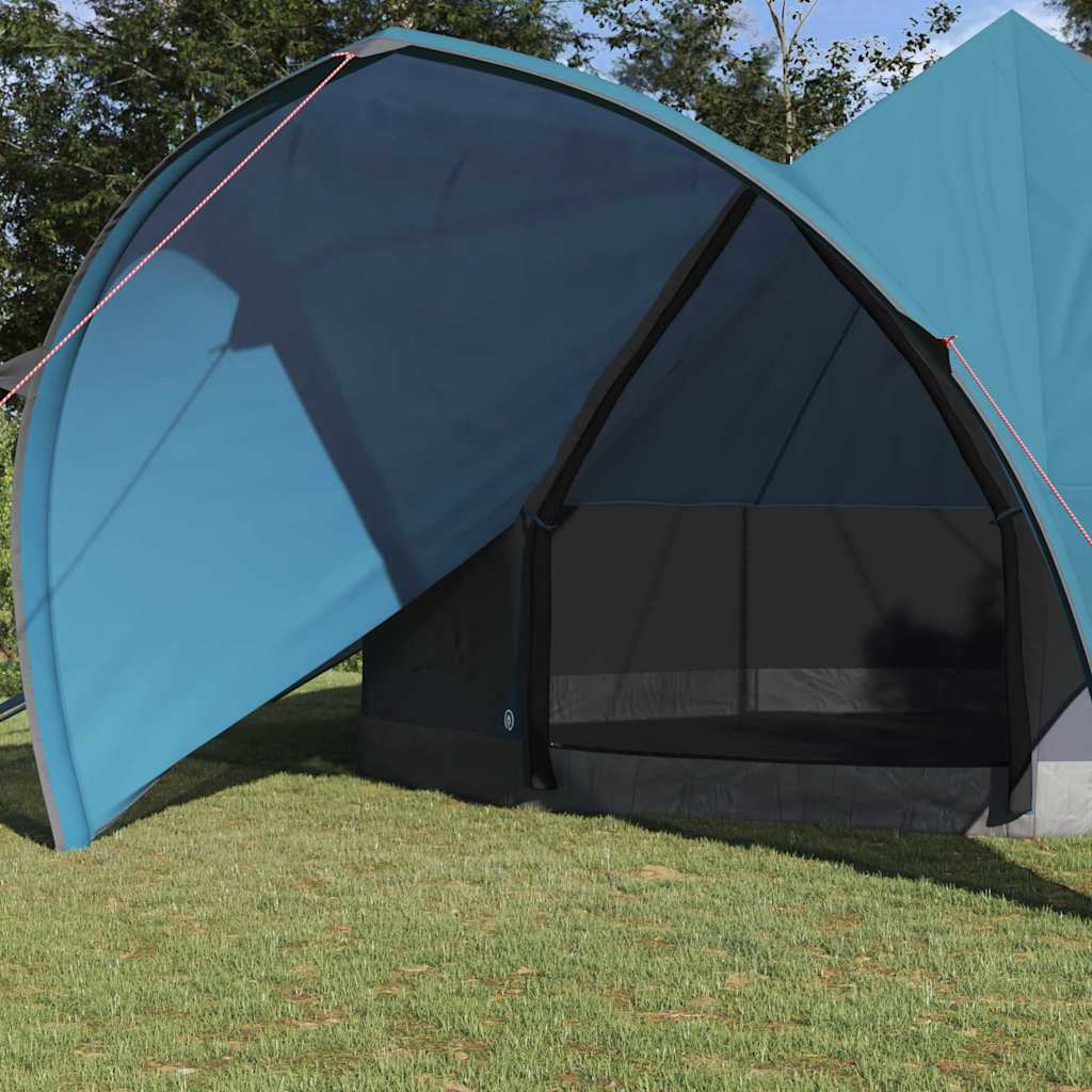 vidaXL Teepee Tent 7-Person 7-Person Blue and Grey - 600 x 600 x 347 cm