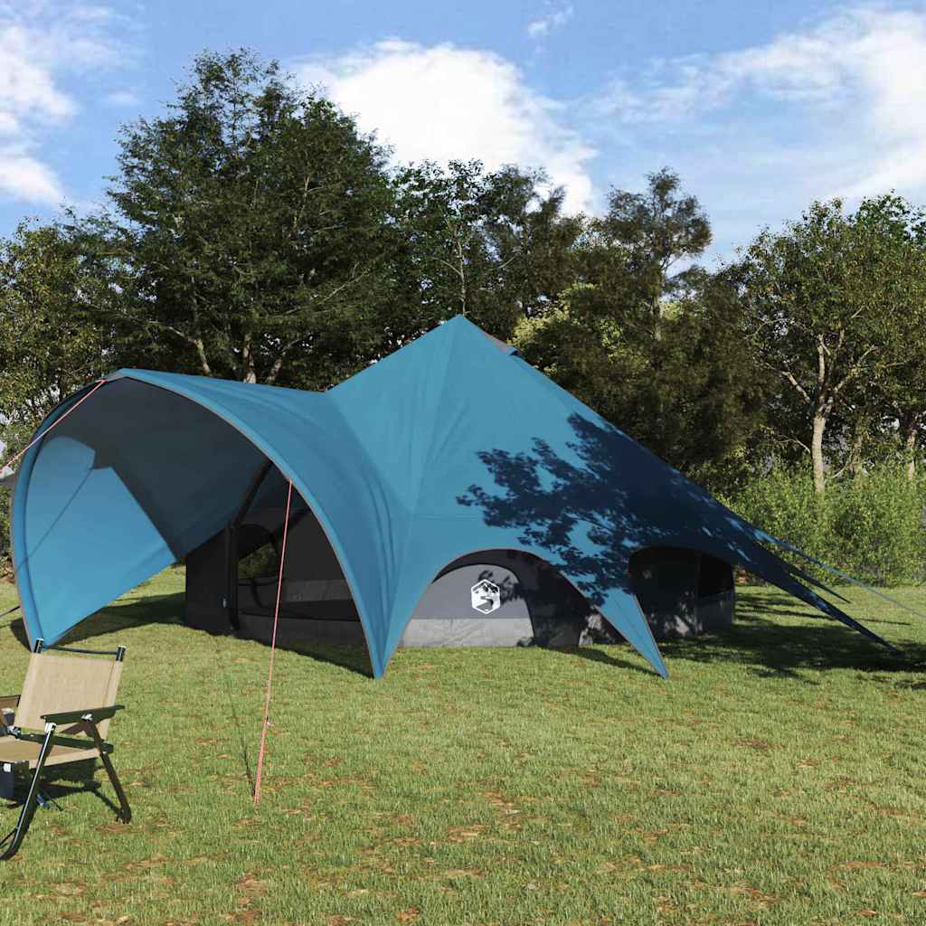 vidaXL Teepee Tent 7-Person 7-Person Blue and Grey - 600 x 600 x 347 cm