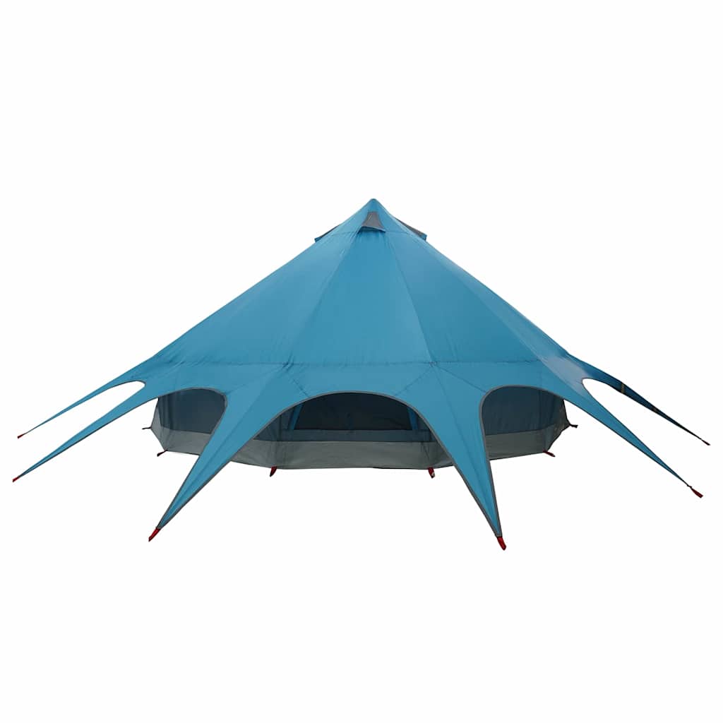 vidaXL Teepee Tent 7-Person 7-Person Blue and Grey - 600 x 600 x 347 cm