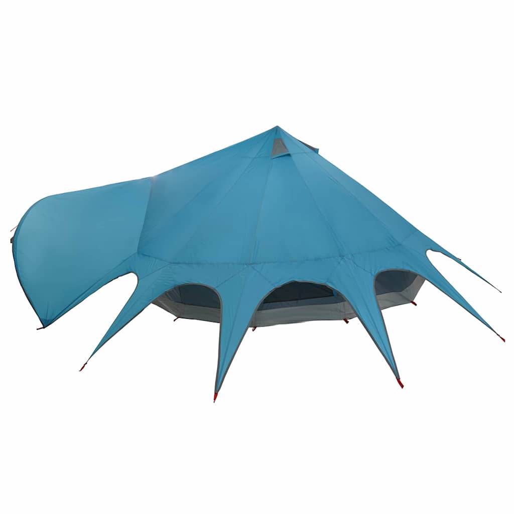 vidaXL Teepee Tent 7-Person 7-Person Blue and Grey - 600 x 600 x 347 cm