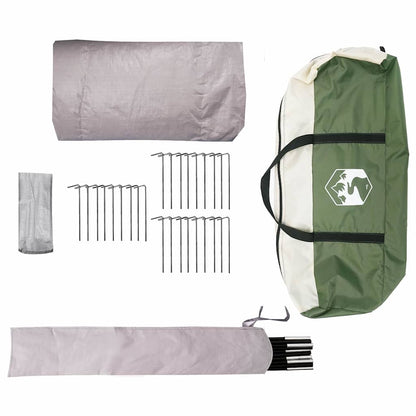 vidaXL Teepee Tent 9-Person 9-Person Green and Grey - 502 x 502 x 297 cm