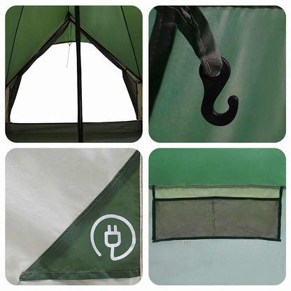 vidaXL Teepee Tent 9-Person 9-Person Green and Grey - 502 x 502 x 297 cm