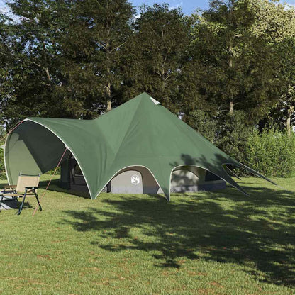 vidaXL Teepee Tent 9-Person 9-Person Green and Grey - 502 x 502 x 297 cm