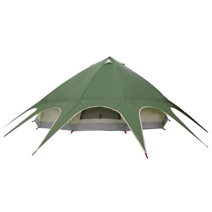 vidaXL Teepee Tent 9-Person 9-Person Green and Grey - 502 x 502 x 297 cm