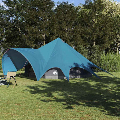 vidaXL Teepee Tent 9-Person 9-Person Blue and Grey - 502 x 502 x 297 cm