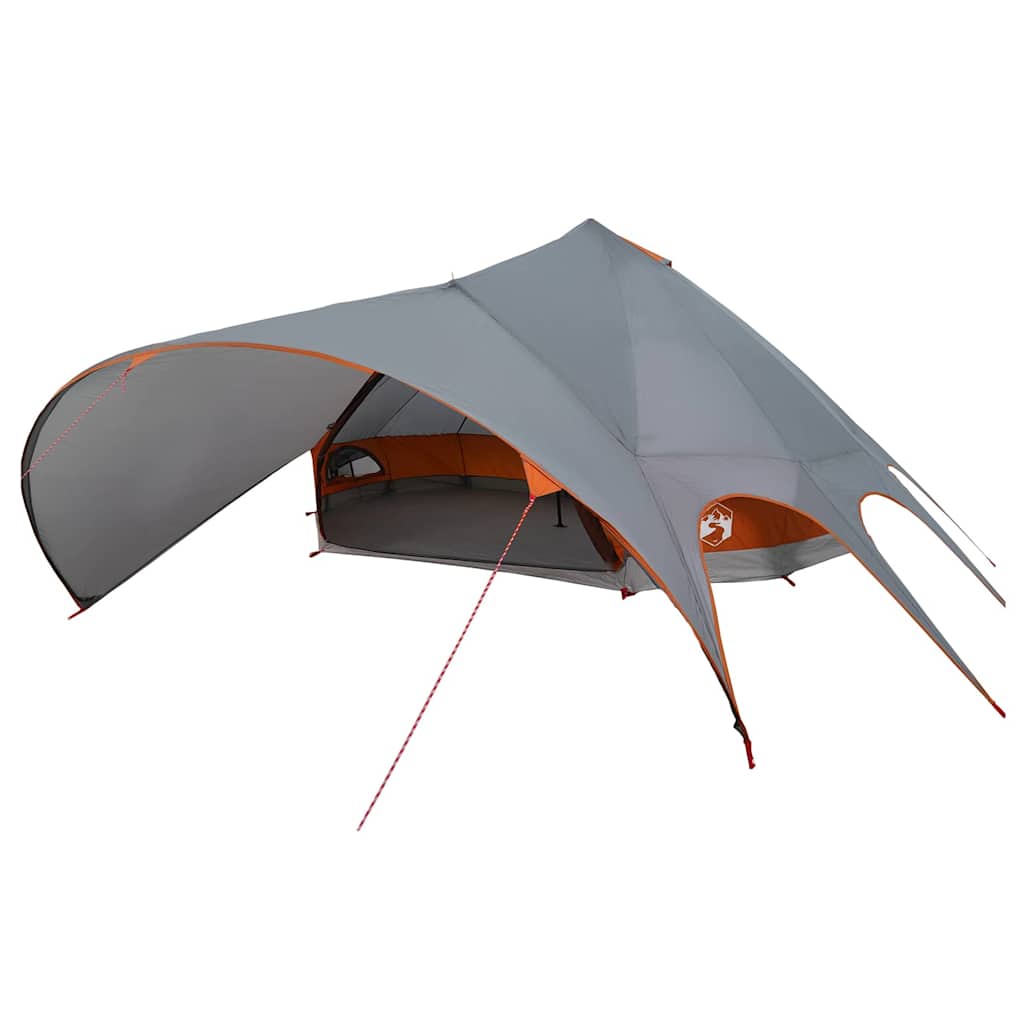 vidaXL Teepee Tent 9-Person 9-Person Grey and Orange - 502 x 502 x 297 cm