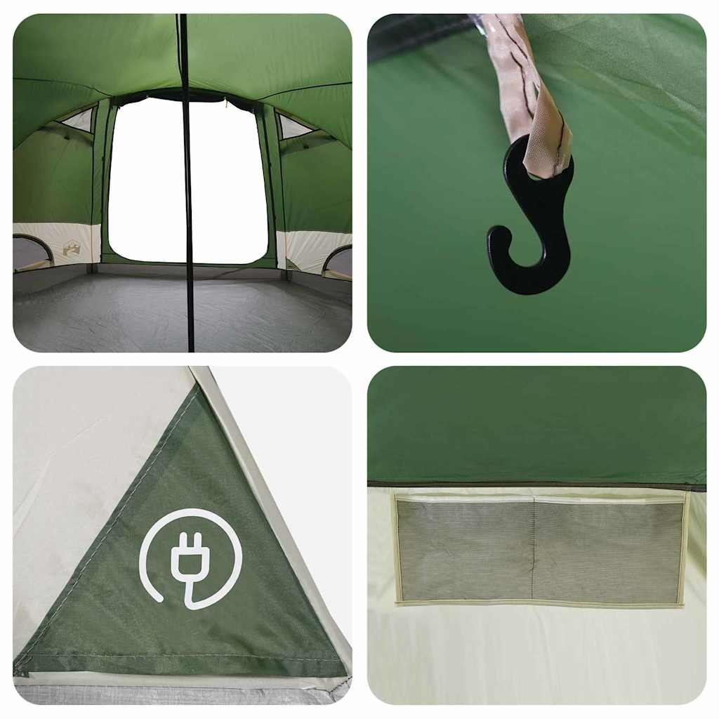 vidaXL Dome Tent 4-Person 4-Person Green - 505 x 450 x 248 cm