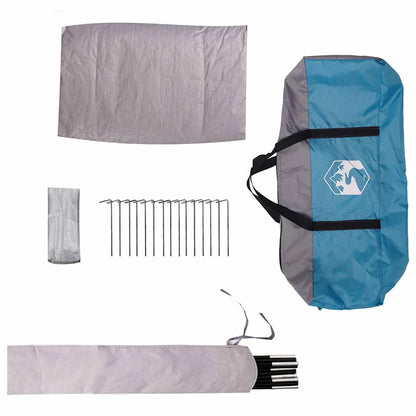vidaXL Dome Tent 4-Person 4-Person Blue 185T Polyester with PU Coating - 505 x 450 x 248 cm