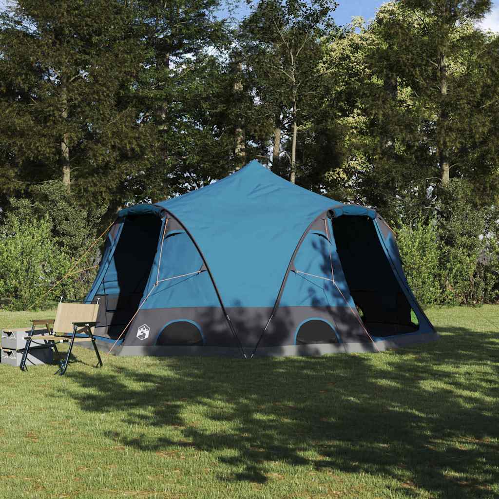 vidaXL Dome Tent 4-Person 4-Person Blue 185T Polyester with PU Coating - 505 x 450 x 248 cm