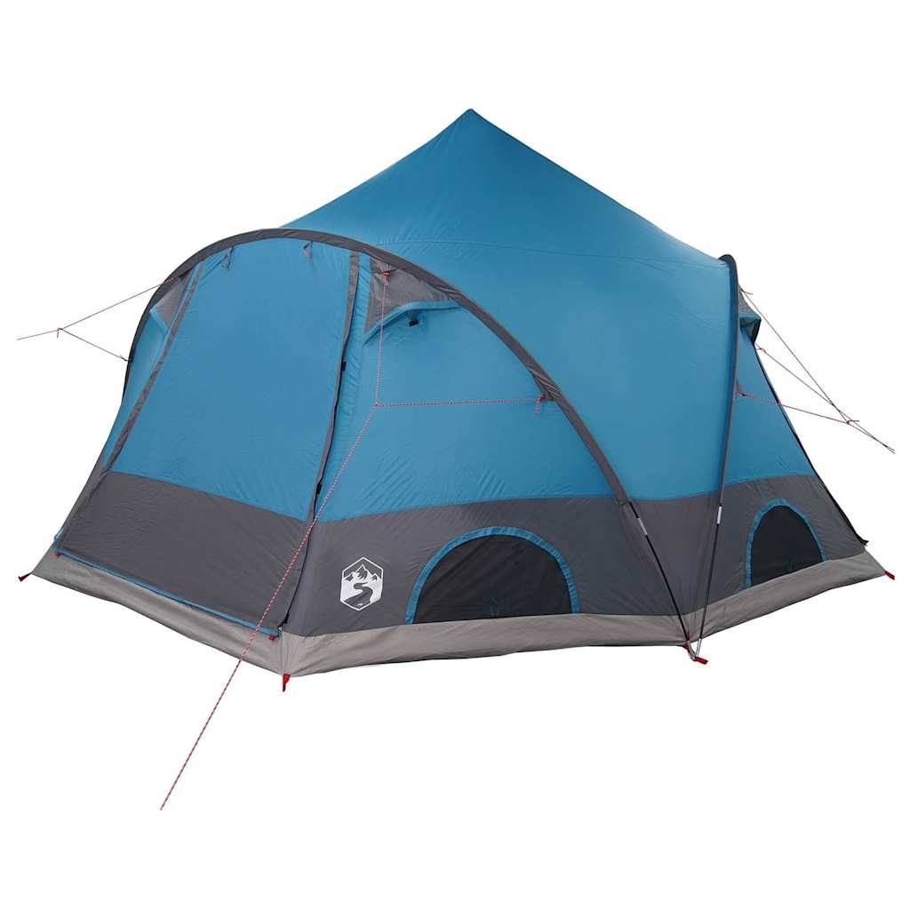 vidaXL Dome Tent 4-Person 4-Person Blue 185T Polyester with PU Coating - 505 x 450 x 248 cm