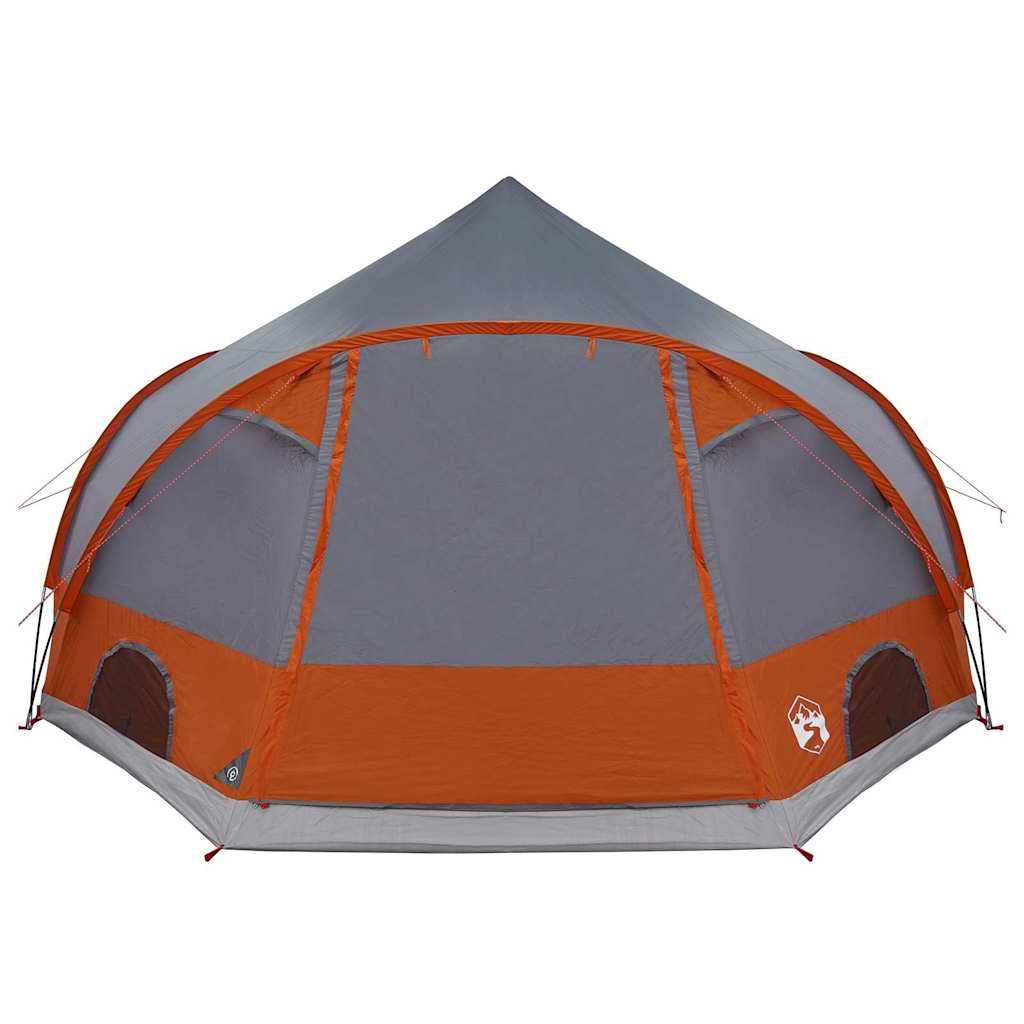 vidaXL Dome Tent 4-Person 4-Person Grey and Orange - 505 x 450 x 248 cm