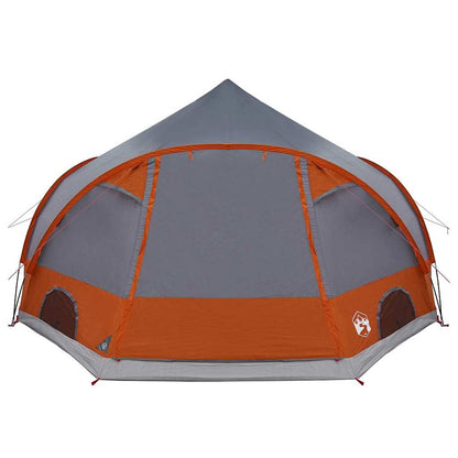 vidaXL Dome Tent 4-Person 4-Person Grey and Orange - 505 x 450 x 248 cm