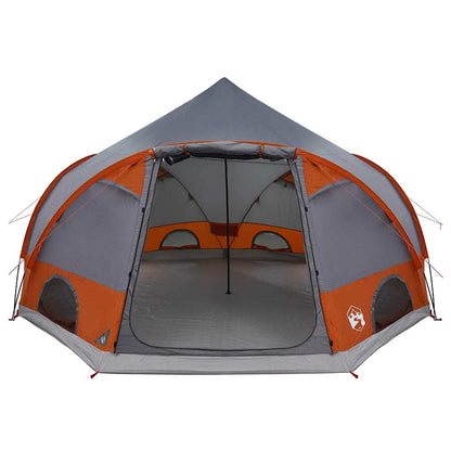 vidaXL Dome Tent 4-Person 4-Person Grey and Orange - 505 x 450 x 248 cm