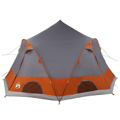 vidaXL Dome Tent 4-Person 4-Person Grey and Orange - 505 x 450 x 248 cm