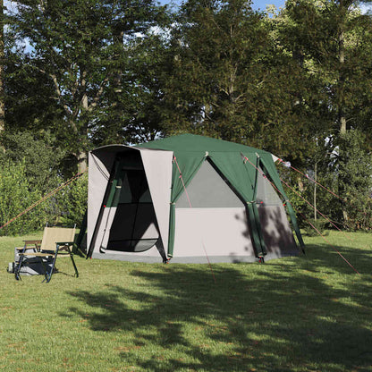 vidaXL Cabin Tent 6-Person with Roof Green 425 x 396 x 222 cm