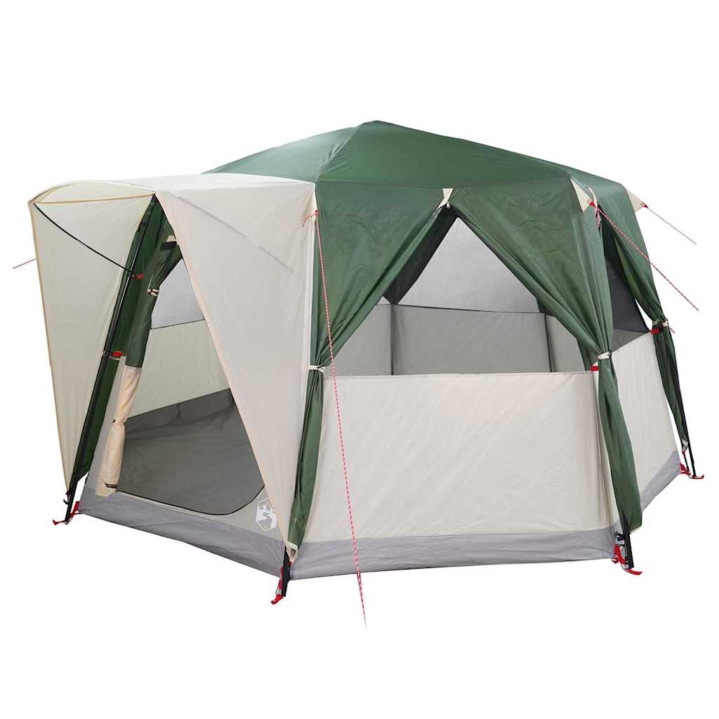 vidaXL Cabin Tent 6-Person with Roof Green 425 x 396 x 222 cm