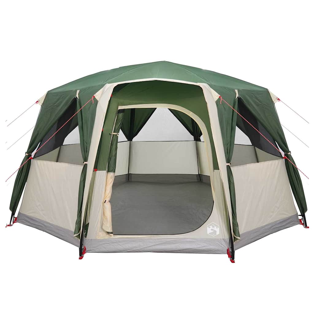 vidaXL Cabin Tent 6-Person with Roof Green 425 x 396 x 222 cm