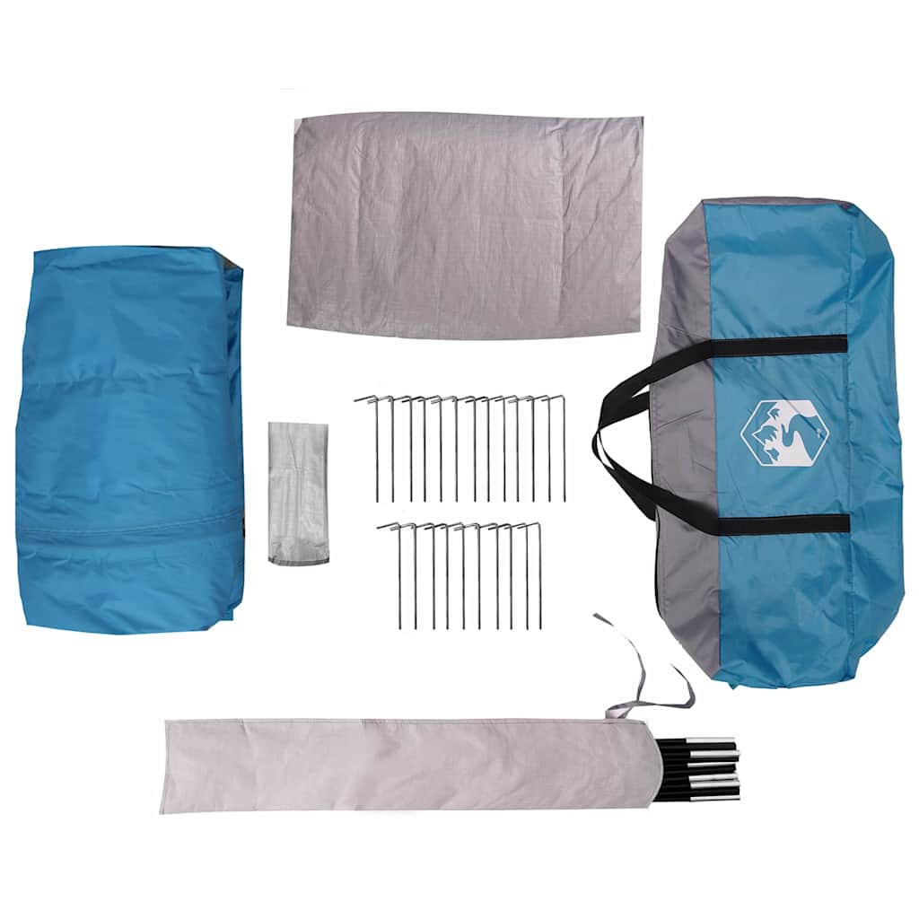 vidaXL Cabin Tent 6-Person with Roof Blue 425 x 396 x 222 cm