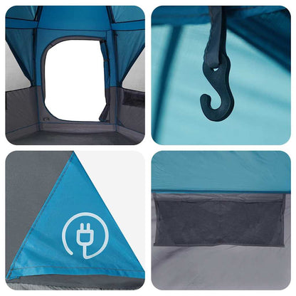 vidaXL Cabin Tent 6-Person with Roof Blue 425 x 396 x 222 cm