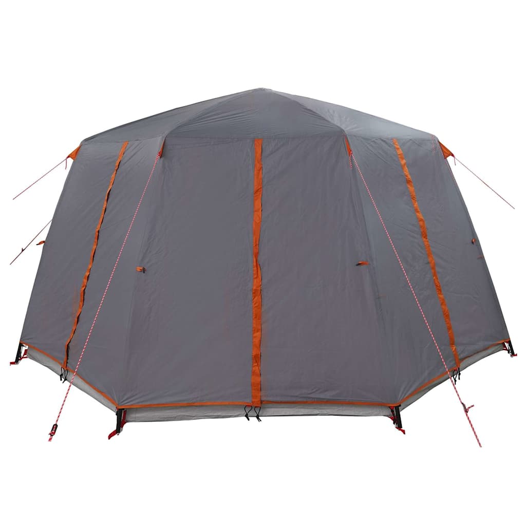 vidaXL Cabin Tent 6-Person Grey and Orange 425 x 396 x 222 cm