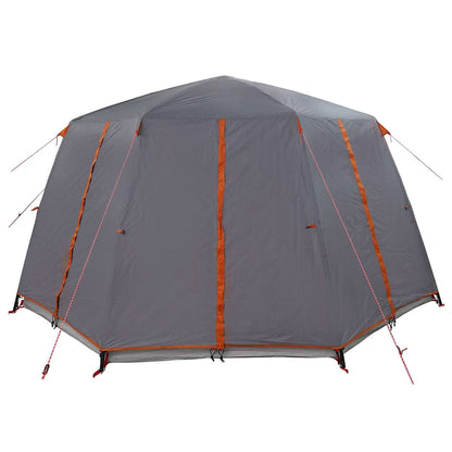vidaXL Cabin Tent 6-Person Grey and Orange 425 x 396 x 222 cm