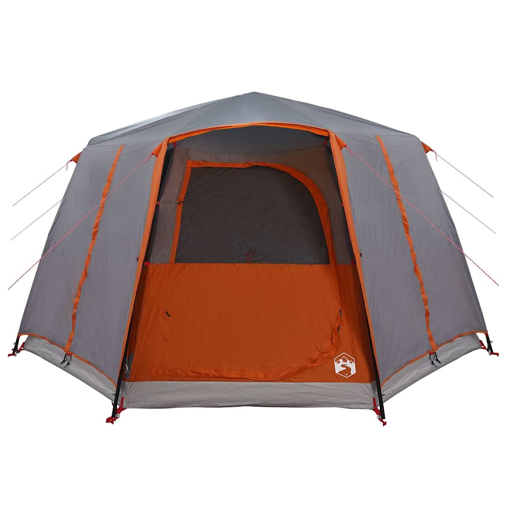 vidaXL Cabin Tent 6-Person Grey and Orange 425 x 396 x 222 cm