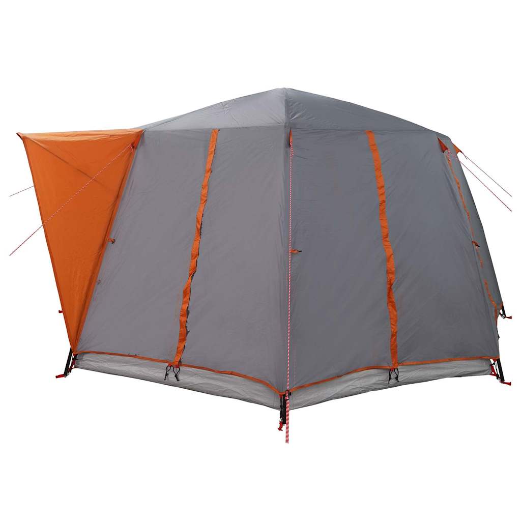 vidaXL Cabin Tent 6-Person Grey and Orange 425 x 396 x 222 cm