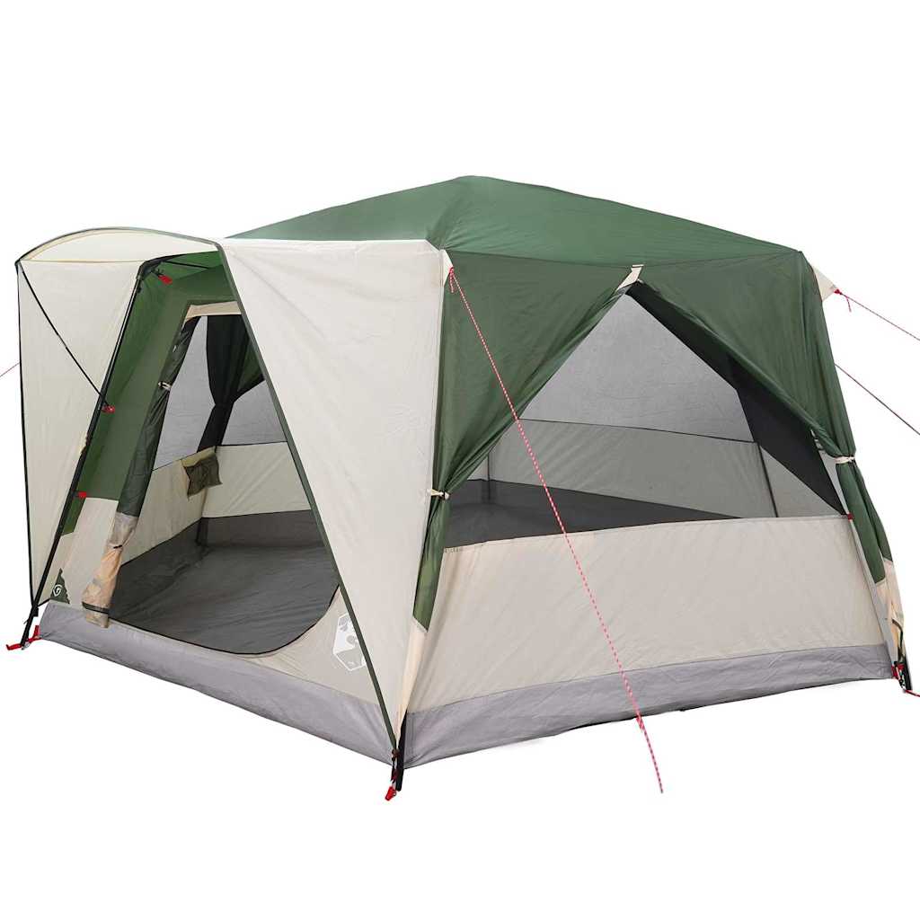 vidaXL Cabin Tent 7-Person 7-Person Green - 400 x 350 x 212 cm